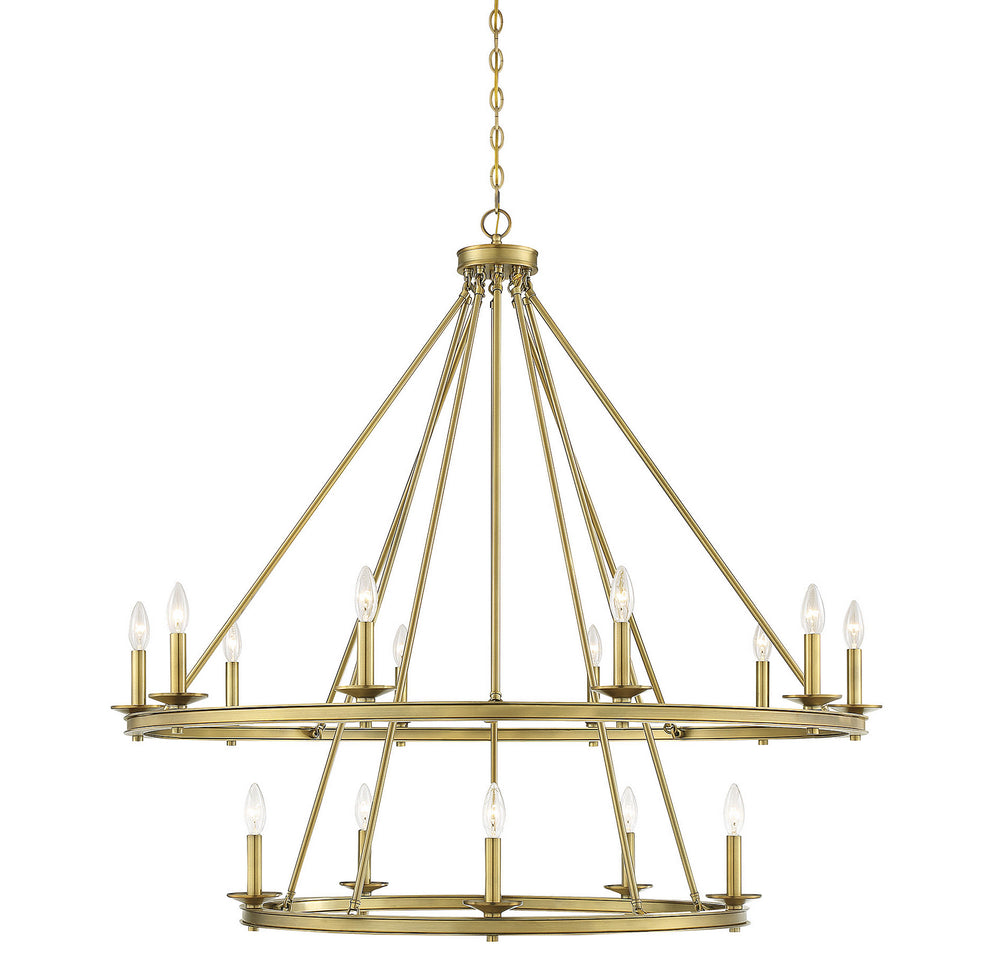 Savoy House - 15 Light Chandelier - Middleton - Warm Brass- Union Lighting Luminaires Decor
