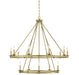 Savoy House - 15 Light Chandelier - Middleton - Warm Brass- Union Lighting Luminaires Decor