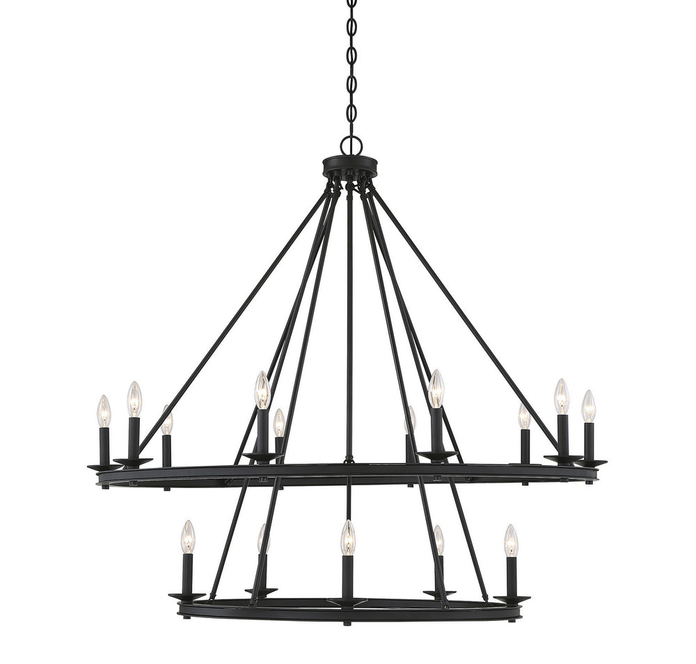 Savoy House - 15 Light Chandelier - Middleton - Matte Black- Union Lighting Luminaires Decor