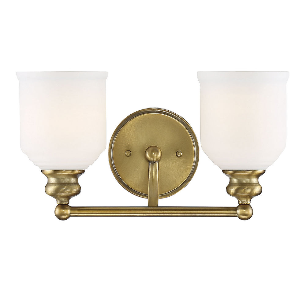 Savoy House Canada - Two Light Bath Bar - Melrose - Warm Brass- Union Lighting Luminaires Decor