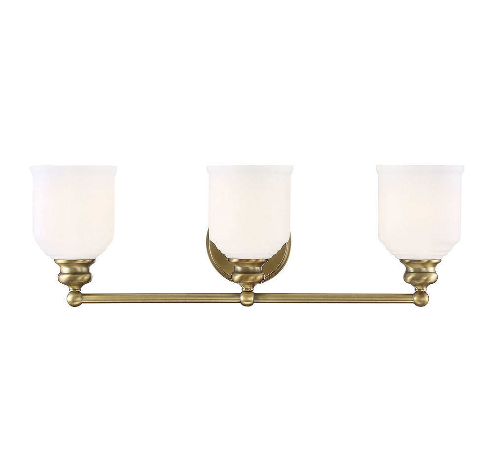 Savoy House Canada - Three Light Bath Bar - Melrose - Warm Brass- Union Lighting Luminaires Decor