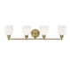 Savoy House Canada - Four Light Bath Bar - Melrose - Warm Brass- Union Lighting Luminaires Decor