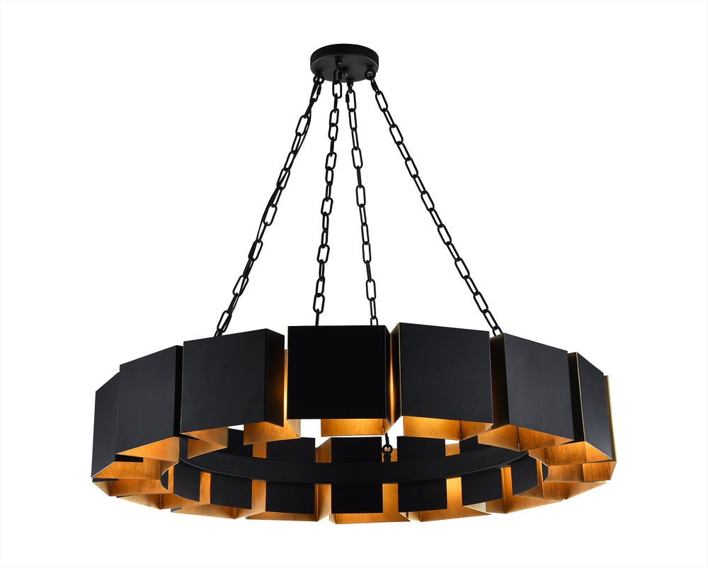 Matteo Canada - 16 Light Chandelier - Mattone - Matte Black- Union Lighting Luminaires Decor