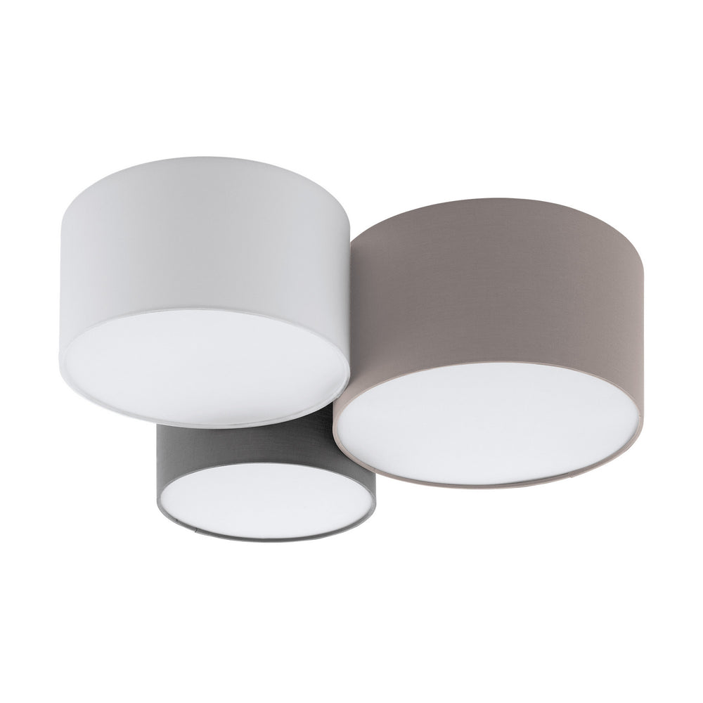 Eglo Canada - Three Light Ceiling Mount - Pastore 1 - Taupe/White/Grey- Union Lighting Luminaires Decor