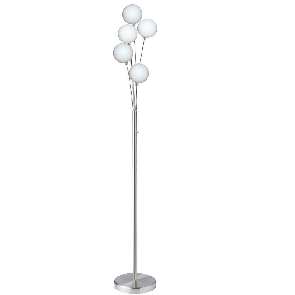 Dainolite Canada - Five Light Floor Lamp - Satin Chrome- Union Lighting Luminaires Decor