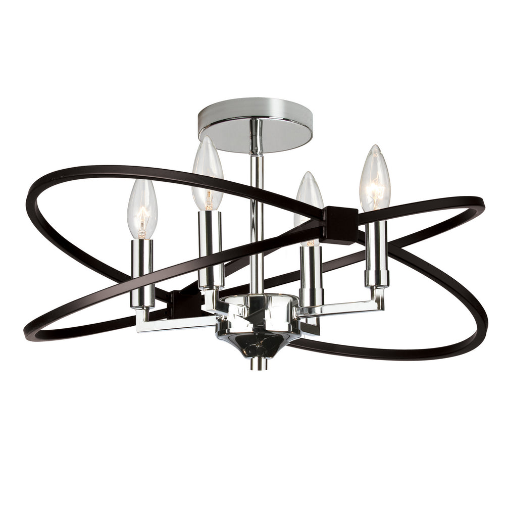 Dainolite Canada - Four Light Semi Flush Mount - Paloma - Polished Chrome- Union Lighting Luminaires Decor
