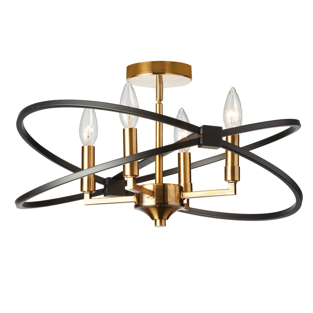 Dainolite Canada - Four Light Semi Flush Mount - Paloma - Vintage Bronze- Union Lighting Luminaires Decor
