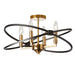 Dainolite Canada - Four Light Semi Flush Mount - Paloma - Vintage Bronze- Union Lighting Luminaires Decor