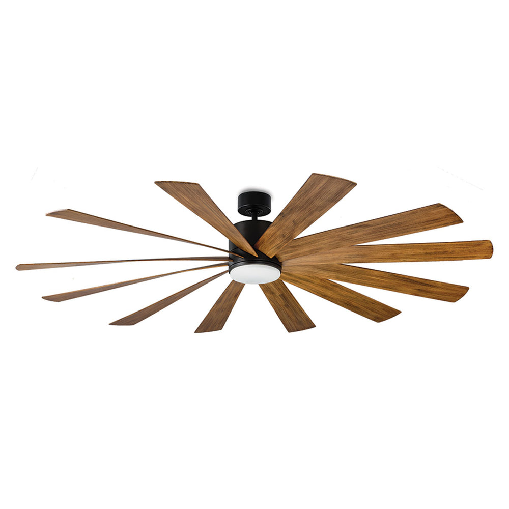 Modern Forms Fans Canada - 80" Ceiling Fan - Windflower - Matte Black/Distressed Koa- Union Lighting Luminaires Decor