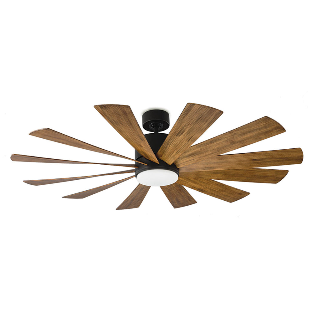 Modern Forms Fans Canada - 60" Ceiling Fan - Windflower - Matte Black/Distressed Koa- Union Lighting Luminaires Decor