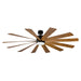 Modern Forms Fans Canada - 80"Ceiling Fan - Windflower - Matte Black/Distressed Koa- Union Lighting Luminaires Decor