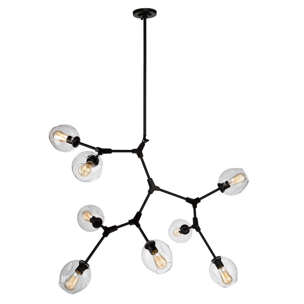Artcraft Canada - Eight Light Chandelier - Organic - Black- Union Lighting Luminaires Decor