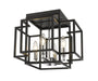 Z-Lite Canada - Four Light Flush Mount - Titania - Black + Chrome- Union Lighting Luminaires Decor