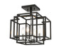 Z-Lite Canada - Four Light Semi Flush Mount - Titania - Black + Chrome- Union Lighting Luminaires Decor