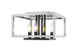 Z-Lite Canada - Four Light Flush Mount - Quadra - Chrome + Matte Black- Union Lighting Luminaires Decor
