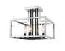 Z-Lite Canada - Four Light Semi Flush Mount - Quadra - Chrome + Matte Black- Union Lighting Luminaires Decor