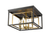 Z-Lite Canada - Four Light Flush Mount - Euclid - Olde Brass + Bronze- Union Lighting Luminaires Decor