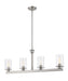 Z-Lite Canada - Four Light Linear Chandelier - Savannah - Brushed Nickel- Union Lighting Luminaires Decor