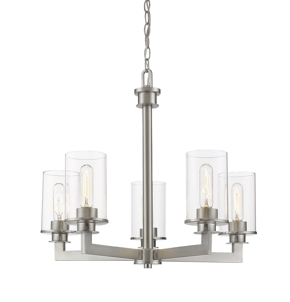 Z-Lite Canada - Five Light Chandelier - Savannah - Brushed Nickel- Union Lighting Luminaires Decor
