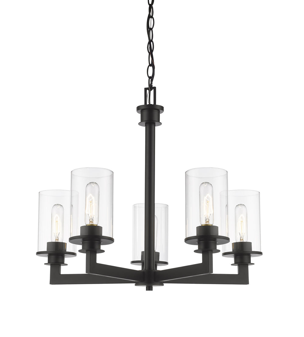 Z-Lite Canada - Five Light Chandelier - Savannah - Bronze- Union Lighting Luminaires Decor
