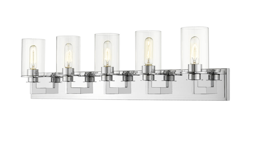 Z-Lite Canada - Five Light Vanity - Savannah - Chrome- Union Lighting Luminaires Decor