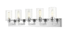 Z-Lite Canada - Five Light Vanity - Savannah - Chrome- Union Lighting Luminaires Decor