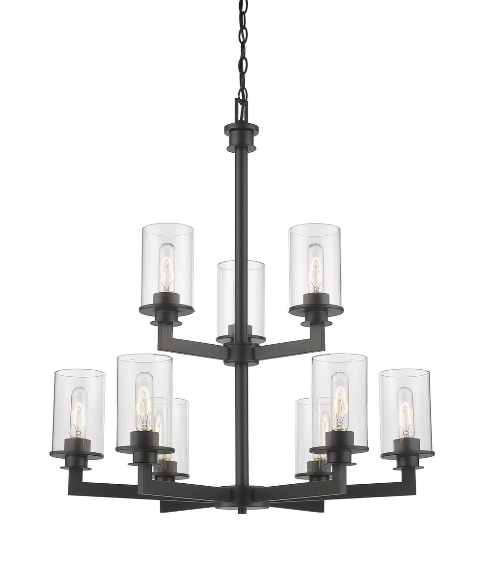 Z-Lite Canada - Nine Light Chandelier - Savannah - Bronze- Union Lighting Luminaires Decor