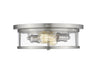 Z-Lite Canada - Two Light Flush Mount - Savannah - Brushed Nickel- Union Lighting Luminaires Decor