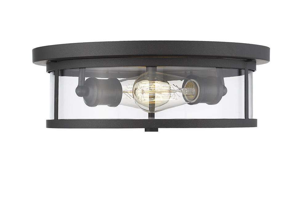 Z-Lite Canada - Two Light Flush Mount - Savannah - Bronze- Union Lighting Luminaires Decor