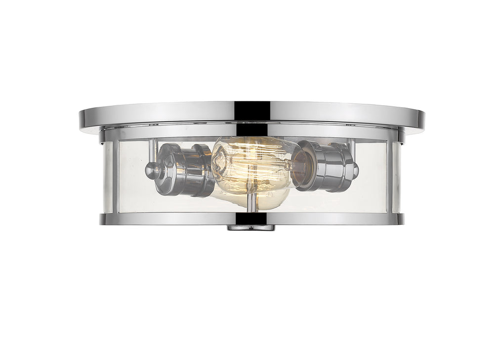 Z-Lite Canada - Two Light Flush Mount - Savannah - Chrome- Union Lighting Luminaires Decor