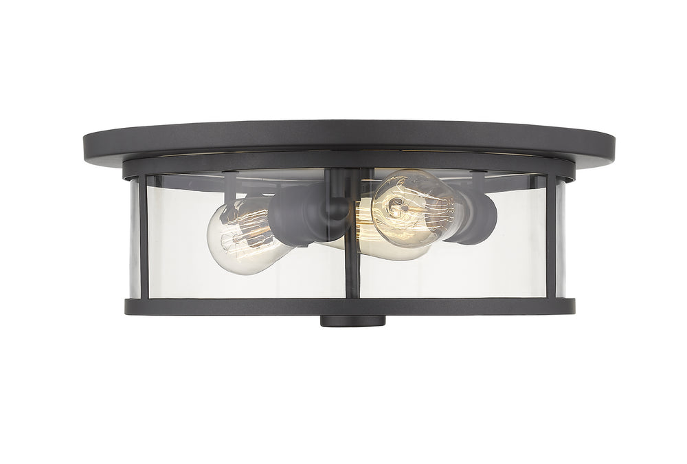 Z-Lite Canada - Three Light Flush Mount - Savannah - Bronze- Union Lighting Luminaires Decor