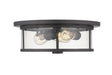 Z-Lite Canada - Three Light Flush Mount - Savannah - Bronze- Union Lighting Luminaires Decor