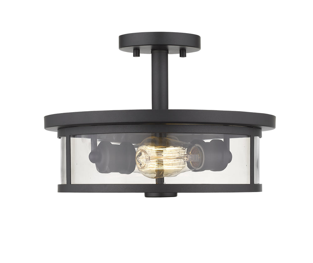Z-Lite Canada - Two Light Semi Flush Mount - Savannah - Bronze- Union Lighting Luminaires Decor