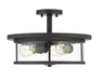 Z-Lite Canada - Three Light Semi Flush Mount - Savannah - Bronze- Union Lighting Luminaires Decor