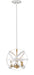 Z-Lite Canada - Three Light Pendant - Cavallo - Hammered White + Olde Brass- Union Lighting Luminaires Decor