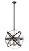 Z-Lite Canada - Five Light Pendant - Cavallo - Hammered Black + Chrome- Union Lighting Luminaires Decor