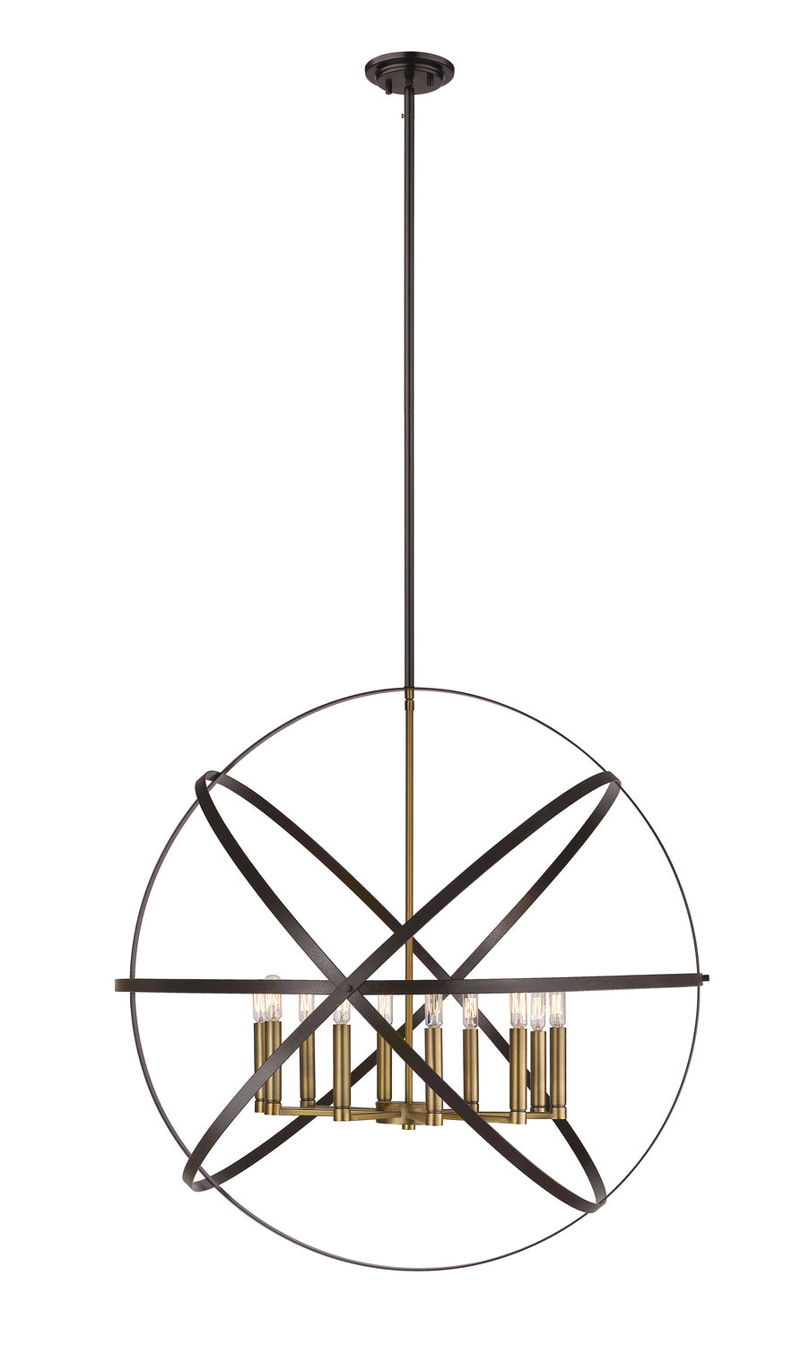 Z-Lite Canada - Ten Light Chandelier - Cavallo - Hammered Bronze + Olde Brass- Union Lighting Luminaires Decor