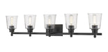 Z-Lite Canada - Five Light Vanity - Bohin - Matte Black- Union Lighting Luminaires Decor