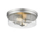 Z-Lite Canada - Two Light Flush Mount - Bohin - Brushed Nickel- Union Lighting Luminaires Decor