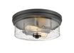 Z-Lite Canada - Two Light Flush Mount - Bohin - Matte Black- Union Lighting Luminaires Decor
