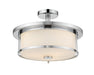 Z-Lite Canada - Three Light Semi Flush Mount - Savannah - Chrome- Union Lighting Luminaires Decor