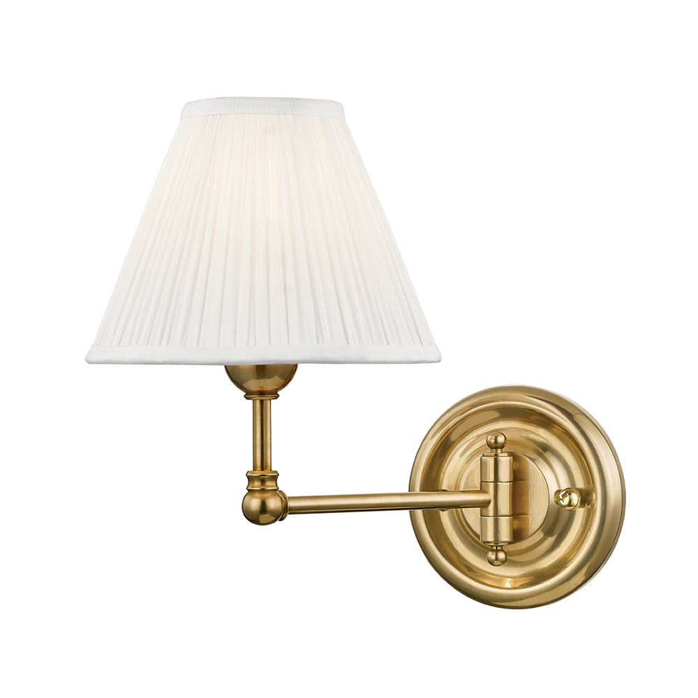 Hudson Valley Canada - One Light Wall Sconce - Classic No.1 - Aged Brass- Union Lighting Luminaires Decor