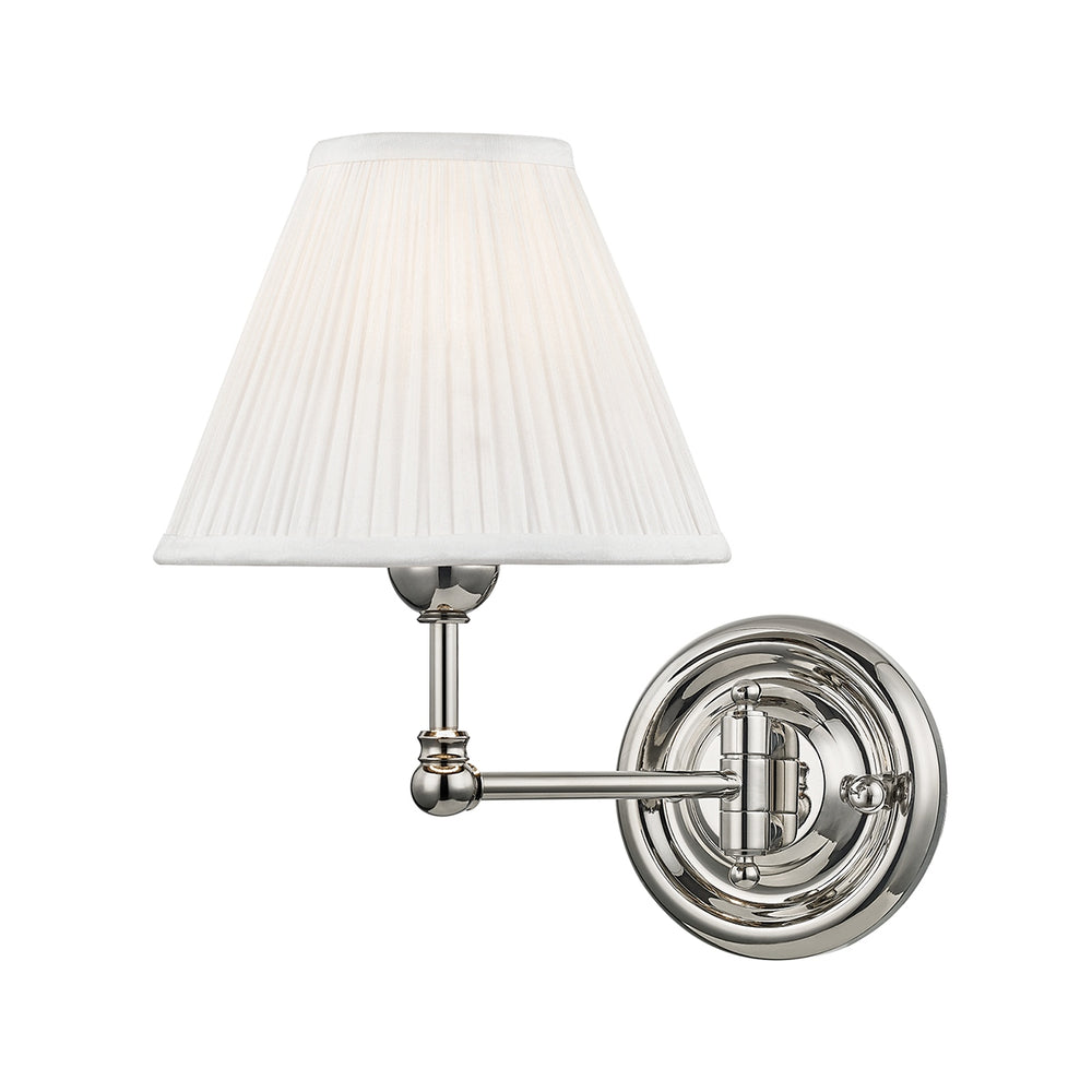 Hudson Valley Canada - One Light Wall Sconce - Classic No.1 - Polished Nickel- Union Lighting Luminaires Decor