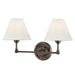 Hudson Valley Canada - Two Light Wall Sconce - Classic No.1 - Distressed Bronze- Union Lighting Luminaires Decor