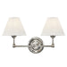 Hudson Valley Canada - Two Light Wall Sconce - Classic No.1 - Polished Nickel- Union Lighting Luminaires Decor