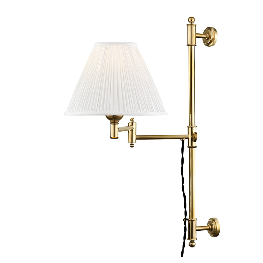 Hudson Valley Canada - One Light Wall Sconce - Classic No.1 - Aged Brass- Union Lighting Luminaires Decor