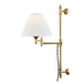 Hudson Valley - One Light Wall Sconce - Classic No.1 - Aged Brass- Union Lighting Luminaires Decor