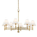 Hudson Valley Canada - Eight Light Chandelier - Classic No.1 - Aged Brass- Union Lighting Luminaires Decor
