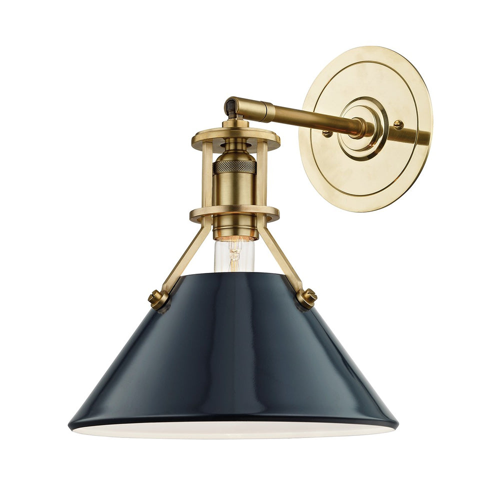Hudson Valley Canada - One Light Wall Sconce - Painted No.2 - Aged Brass/Darkest Blue- Union Lighting Luminaires Decor