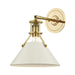 Hudson Valley Canada - One Light Wall Sconce - Painted No.2 - Aged Brass/Off White- Union Lighting Luminaires Decor